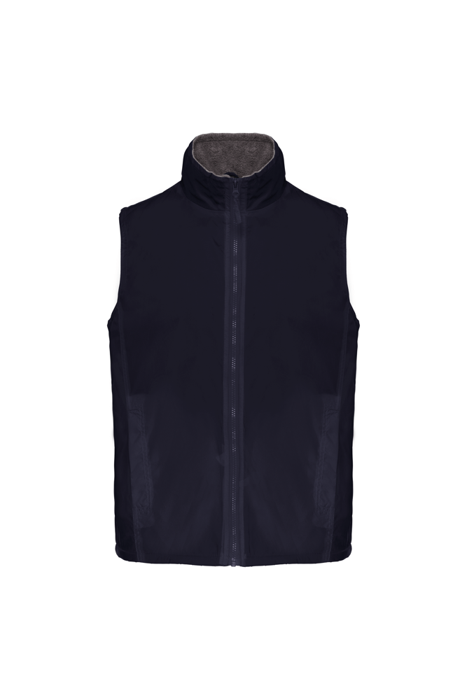 K679 - Met fleece gevoerde bodywarmer unisex - Navy / Grey