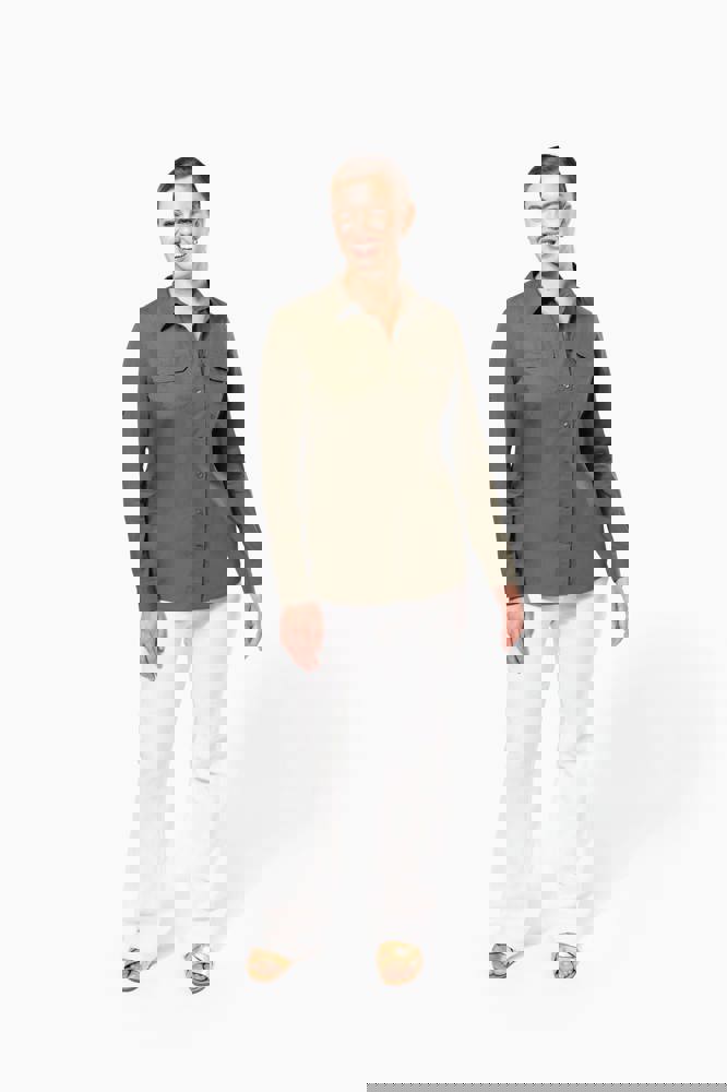 K591 - Damesoverhemd safari lange mouwen