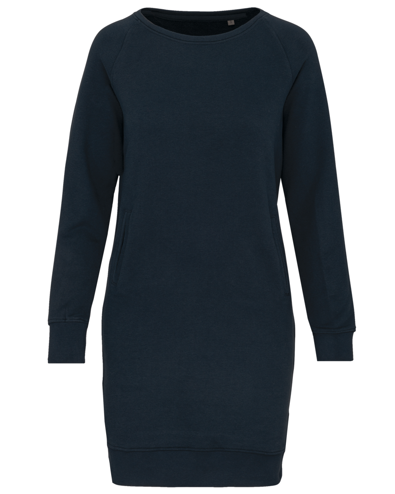 K493 - Bio fleece lounge jurk - navy