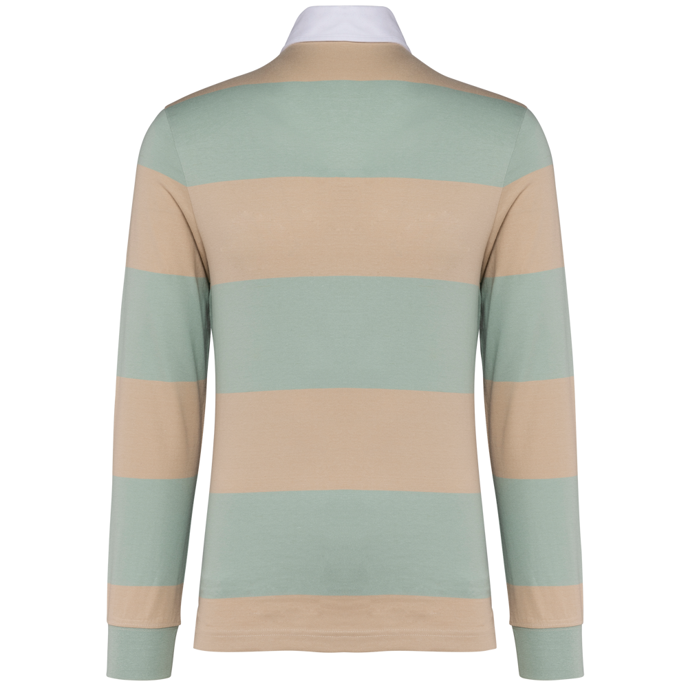 K285 - Gestreepte uniseks polo lange mouwen