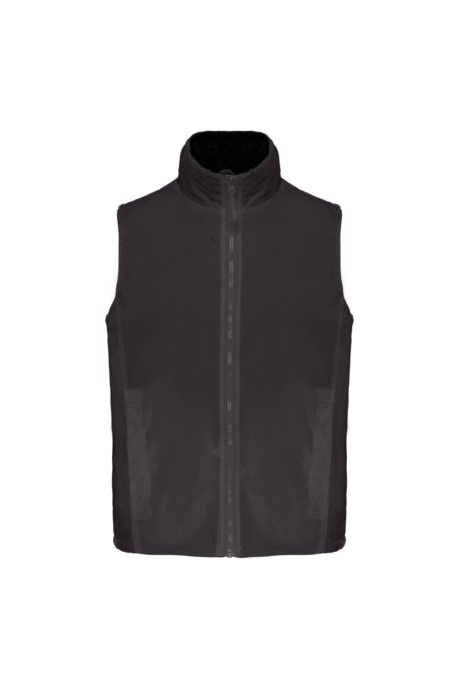 K679 - Met fleece gevoerde bodywarmer unisex - Dark Grey / Black