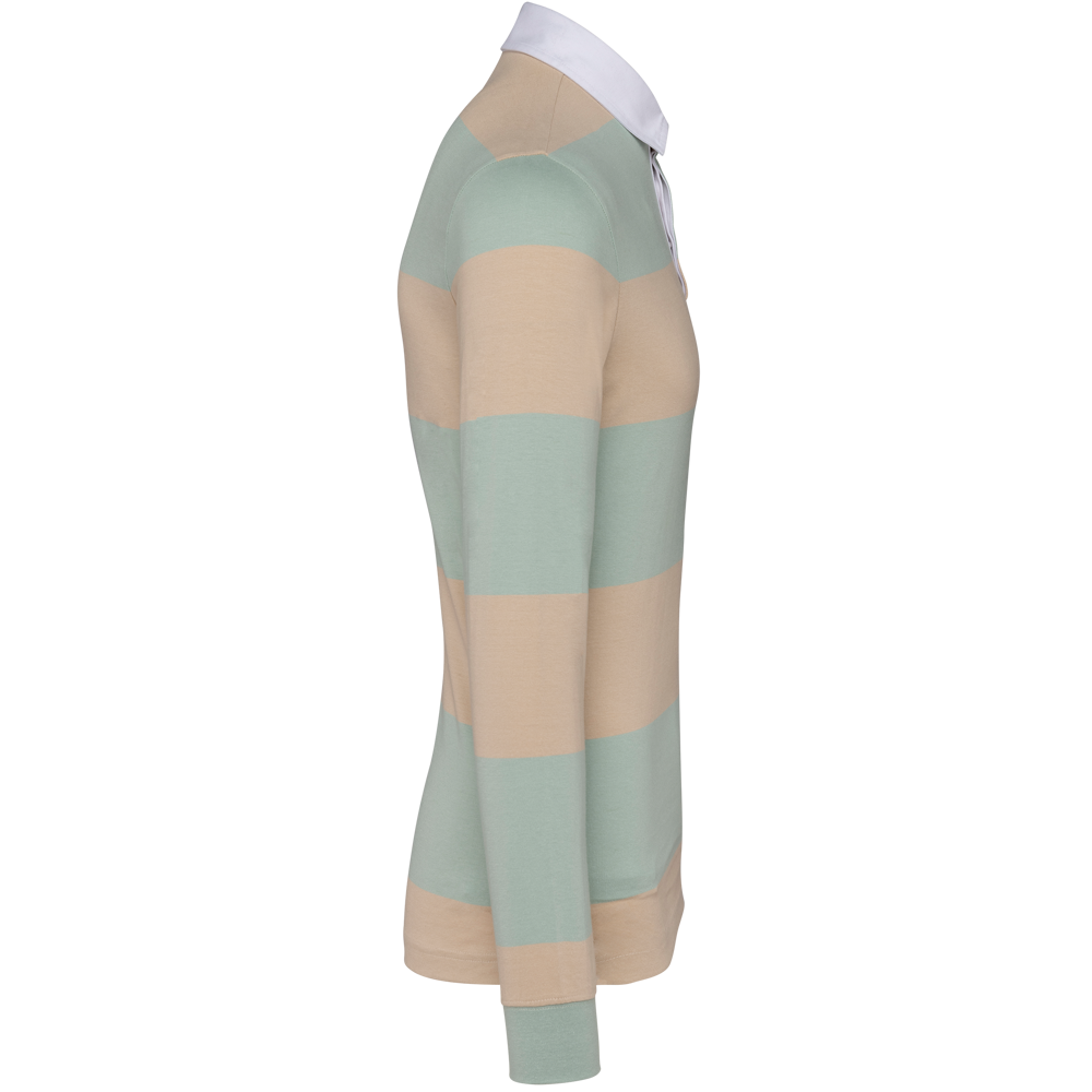 K285 - Gestreepte uniseks polo lange mouwen