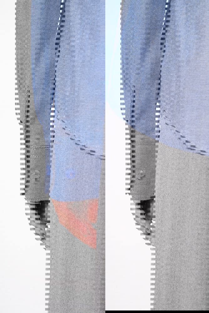 K534C - Dames Oxford blouse lange mouwen