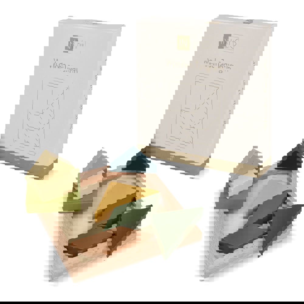 InSideOut Houten Tangram think IQ puzzle