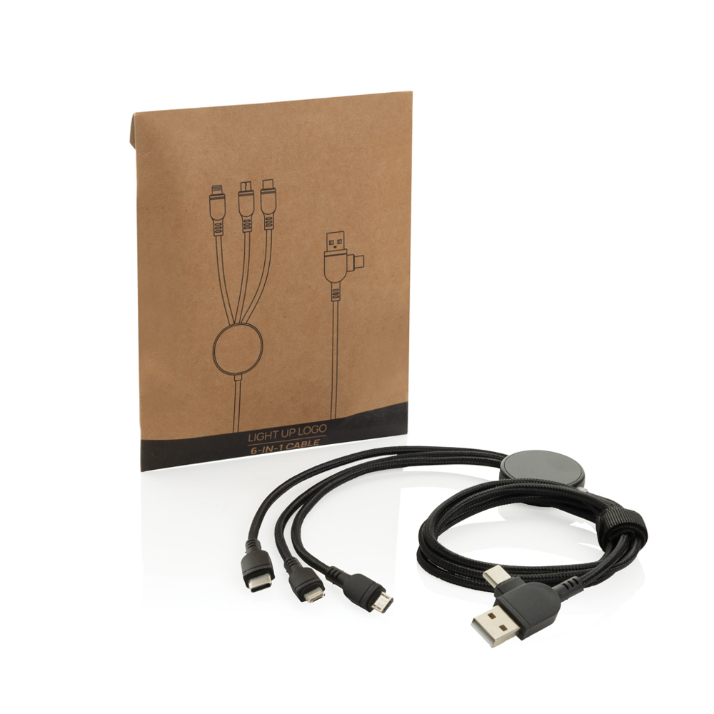 Light up logo 6-in-1 kabel