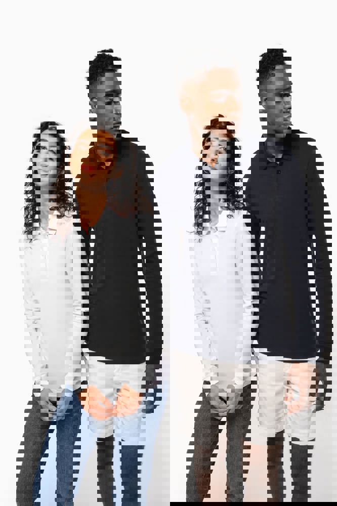 K2028A - Bio180 piqué damespolo lange mouwen