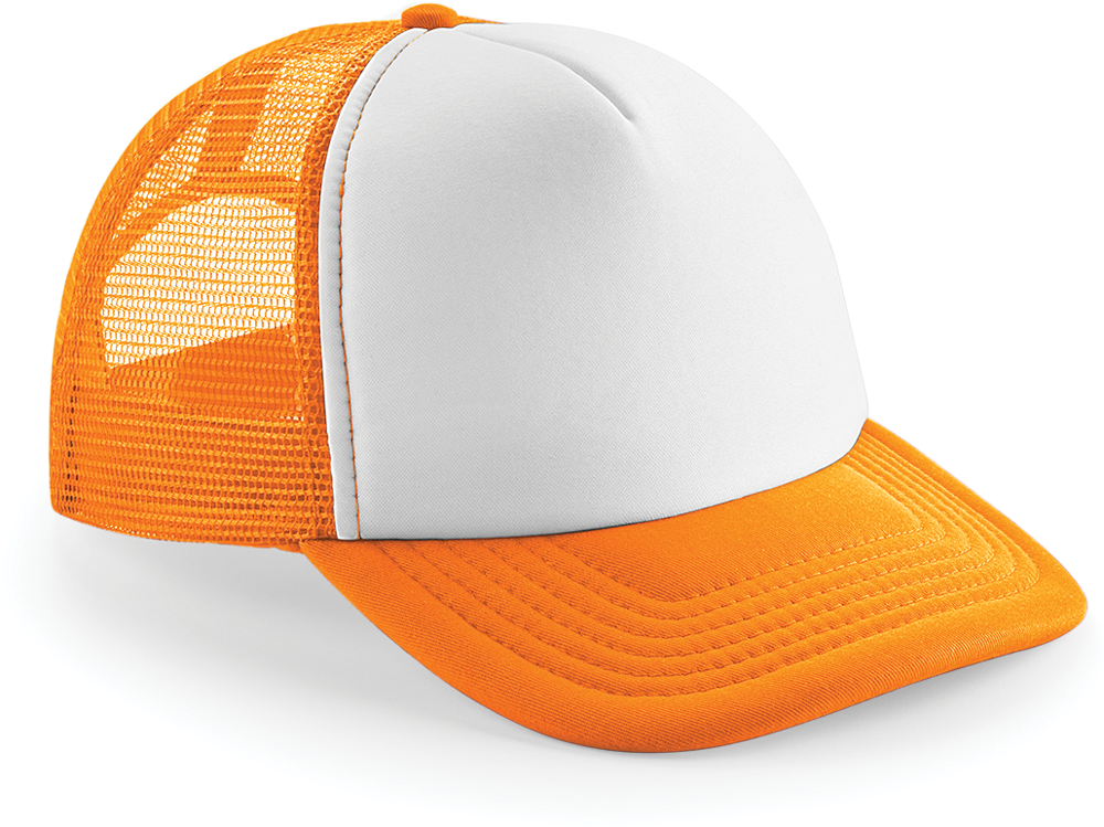 B645 - Vintage Snapback Trucker - Orange / White