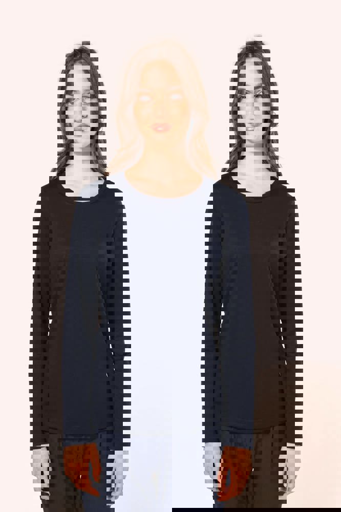 PK303 - Supima® dames-T-shirt ronde hals lange mouwen