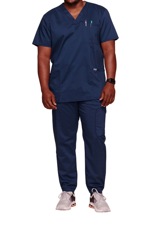 - Tuniek met V-hals voor heren - navy