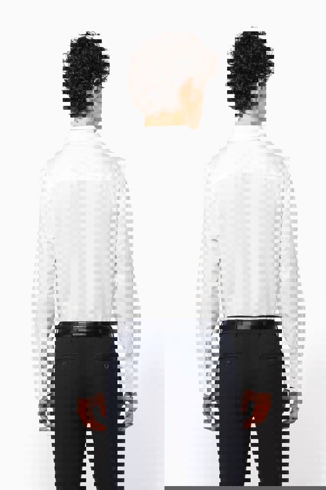 K522C - Getailleerd heren non-iron overhemd lange mouwen