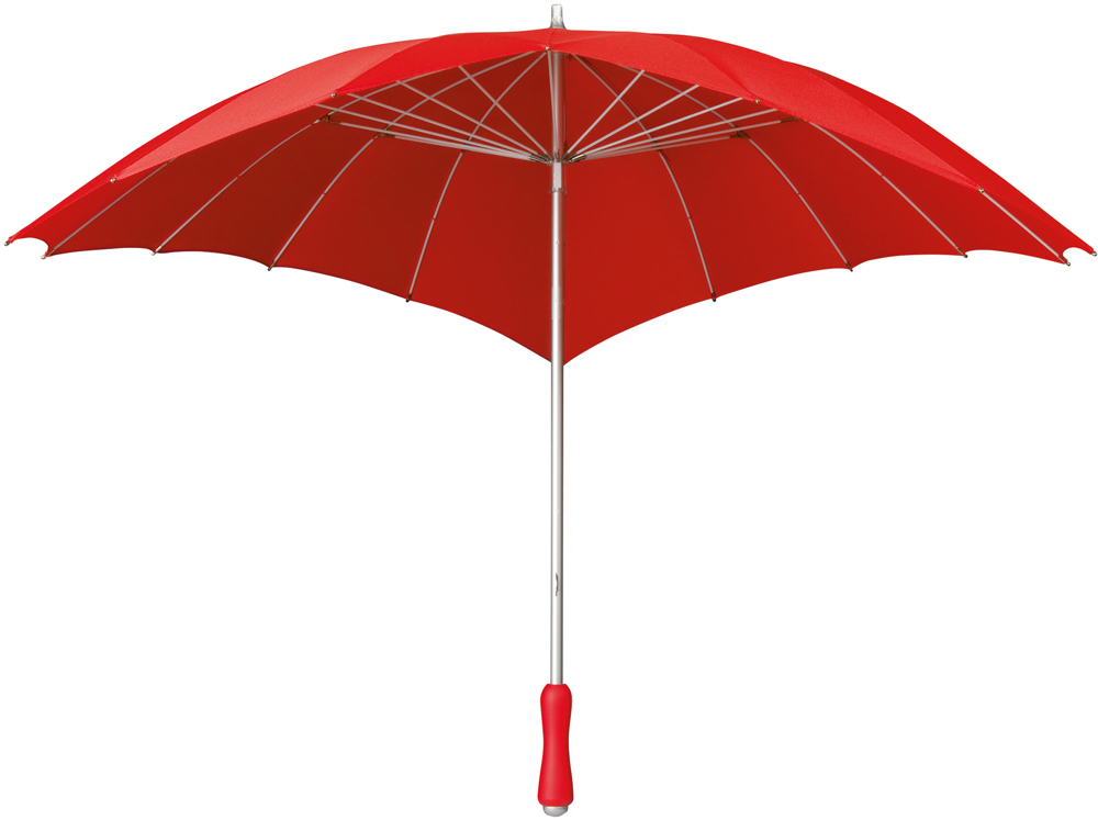 FALCONE - Hartvormige paraplu registered design - Handopening - Windproof -  110 cm - Rood