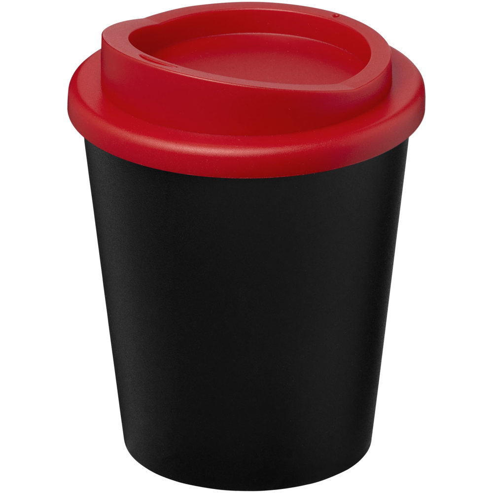 Americano® Espresso Eco 250 ml gerecyclede beker - Zwart, Rood