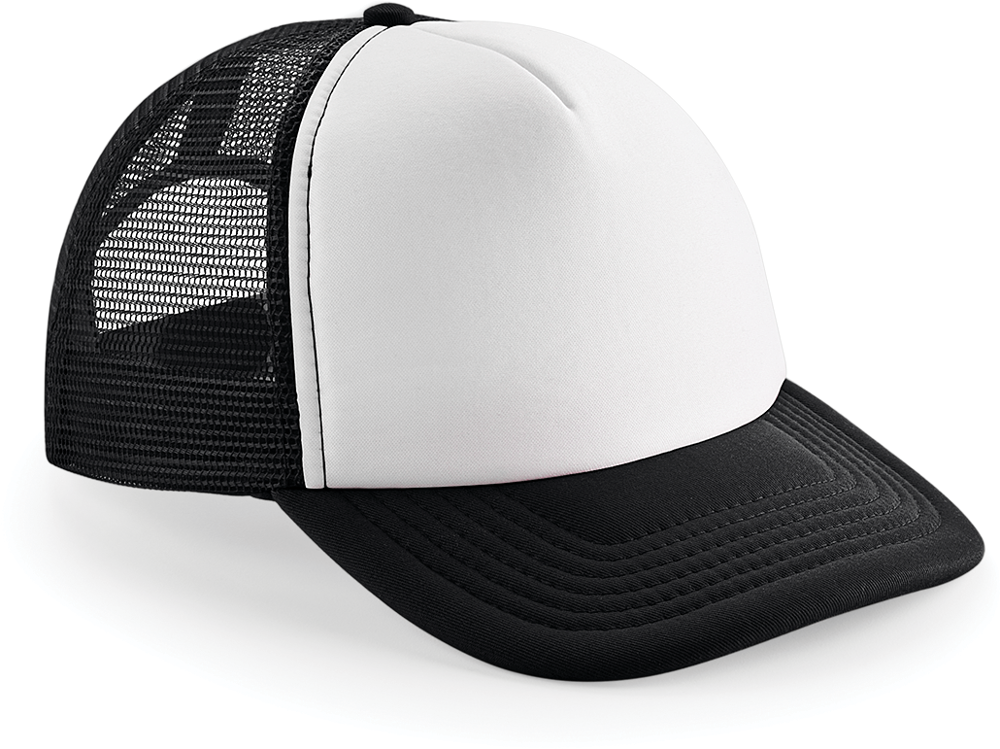 B645 - Vintage Snapback Trucker - Black / White