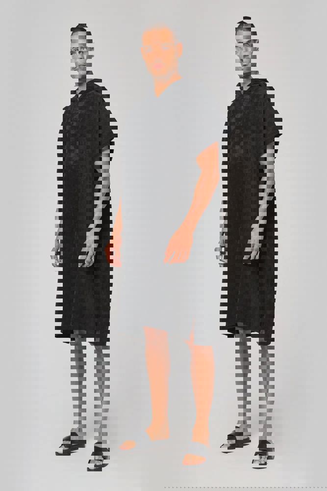 PA581X - Uniseks poncho met capuchon van badstof