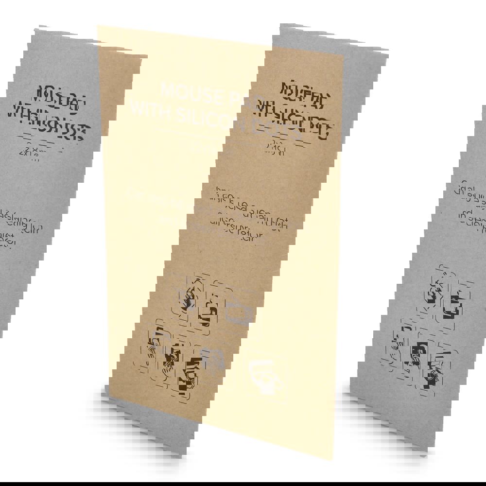 Microvezel muismat met siliconen nopjes 18x22cm (325g/m²) sublimatie