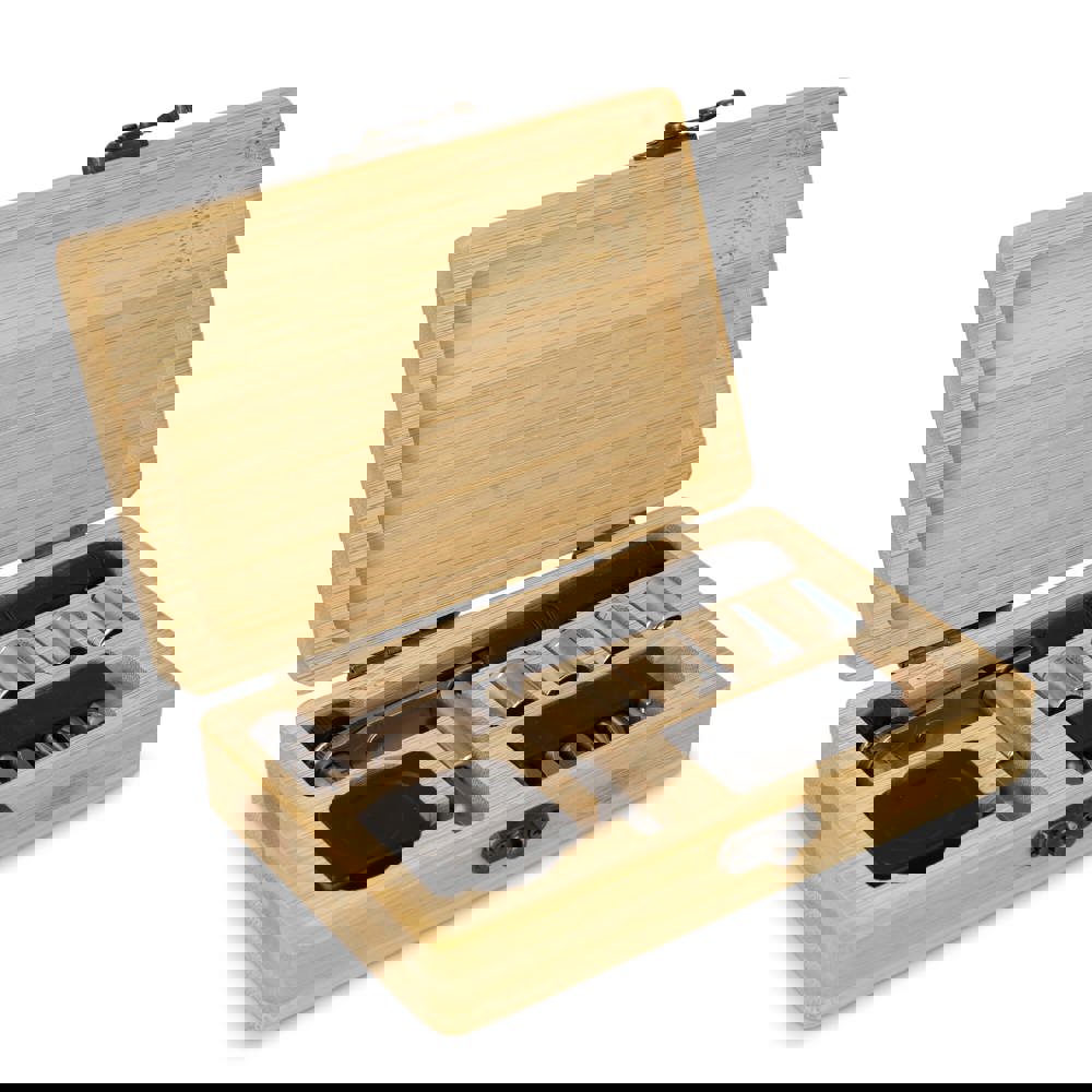 13-delige gereedschapsset in bamboe doos