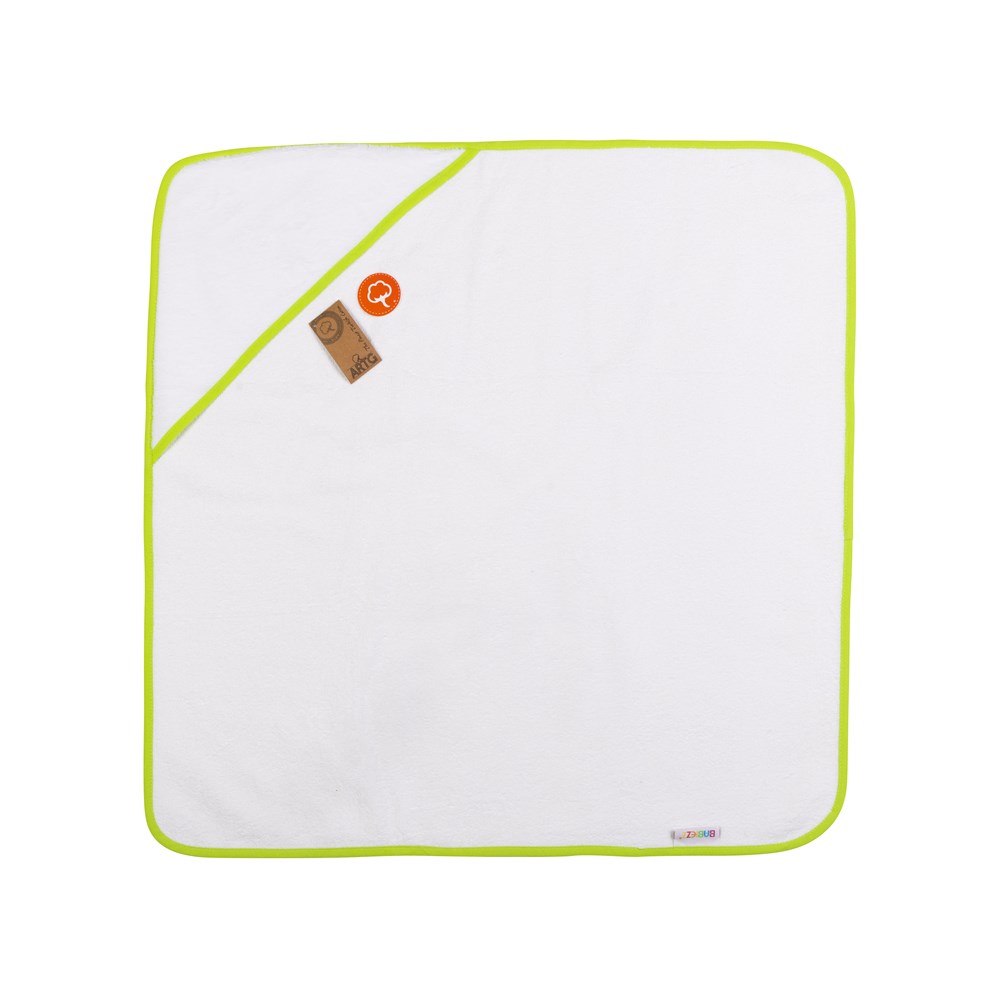 Babiezz® SUBLI Babyhanddoek White\Lime Green