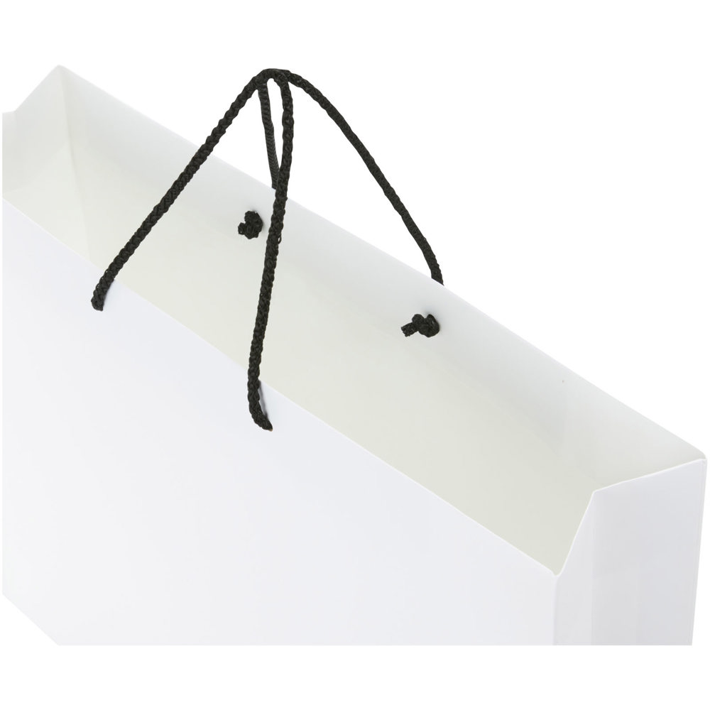 Handgemaakte 170 g/m2 integra papieren tas met PP woven handgrepen - 45 x 10 x 35 cm