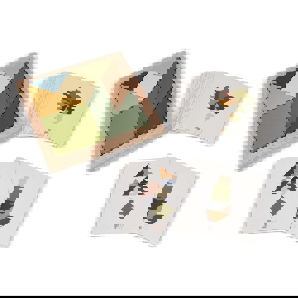 InSideOut Houten Tangram think IQ puzzle