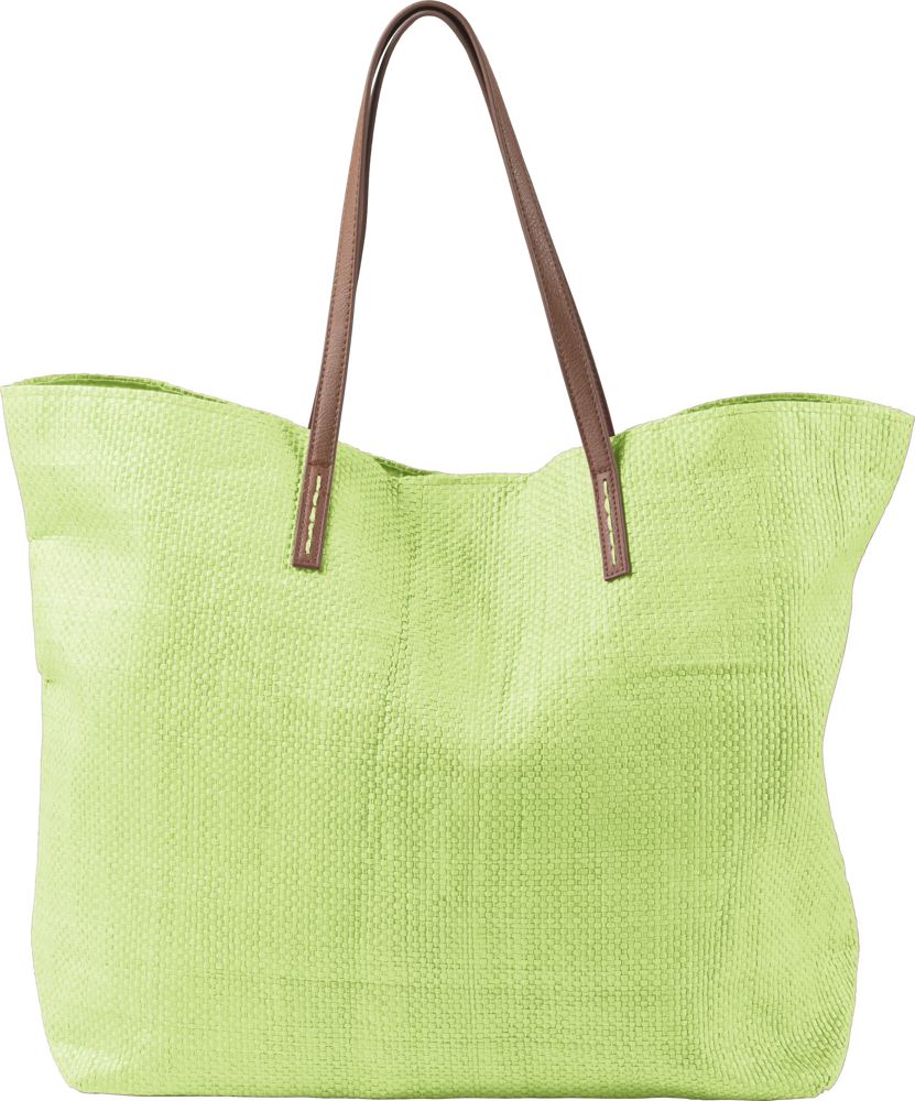 Gelamineerde non-woven (180 gr/m²) strandtas Sana - Lime