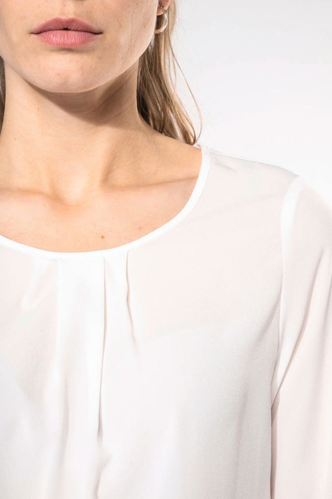 K5003 - Damesblouse in crêpe met lange mouwen
