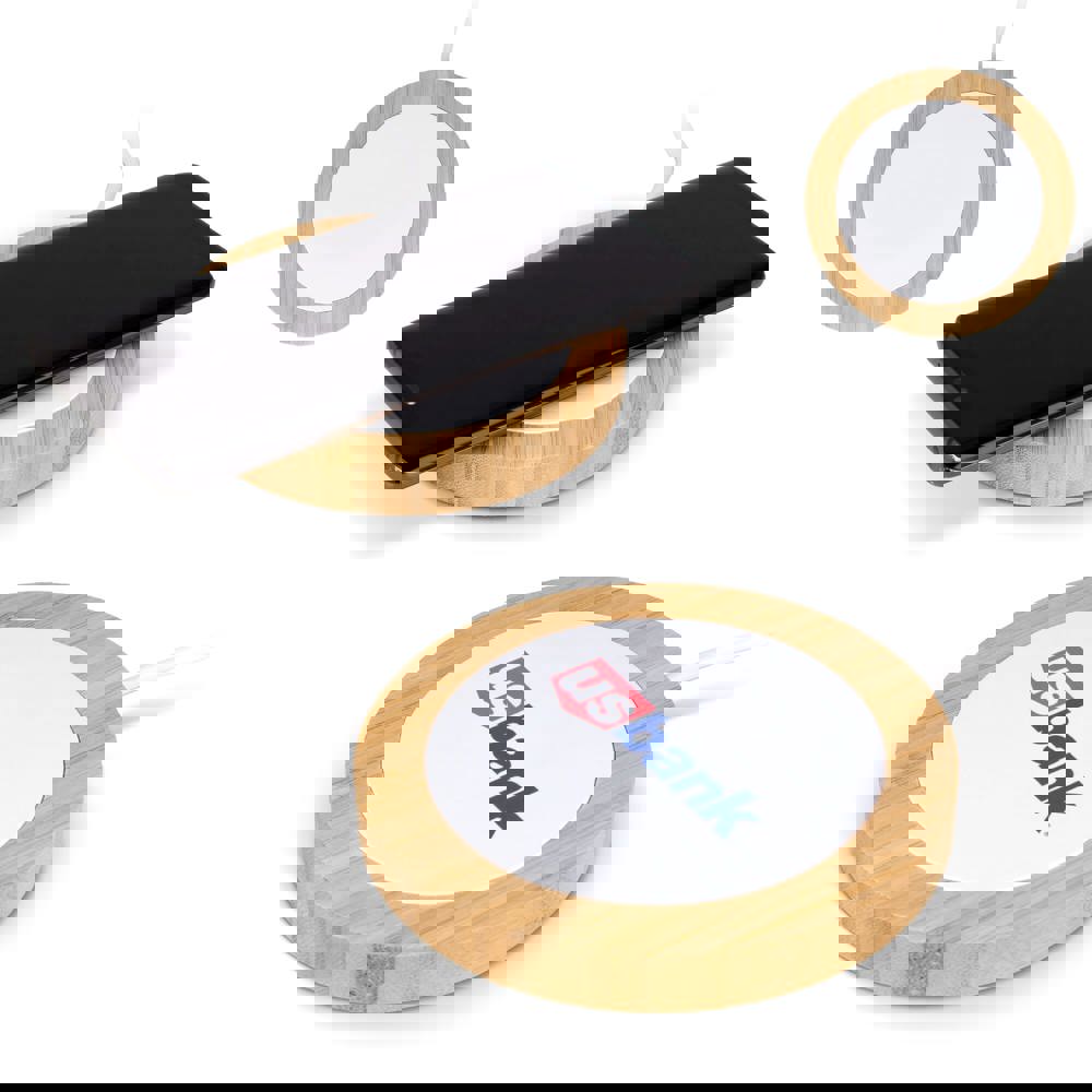 Draadloze oplader bamboe &amp; RABS 15W