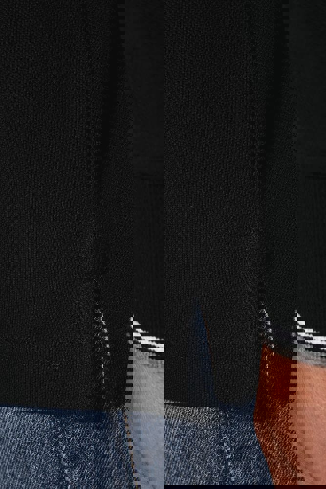 K280 - Heren polo van piquétricot met lange mouwen