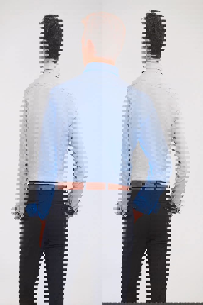 RU964M - Herringbone overhemd met lange mouwen