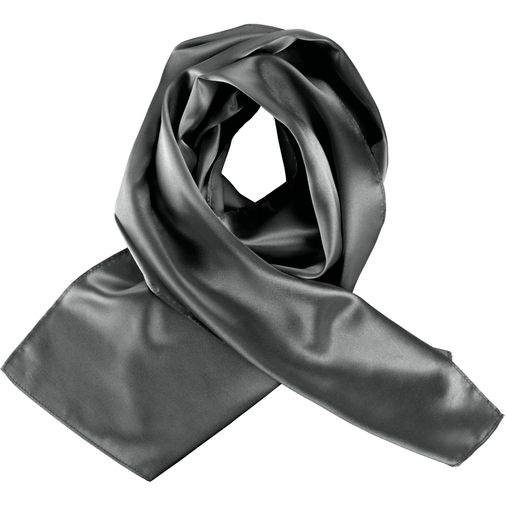 K861 - Satijnen sjaal - Dark Grey