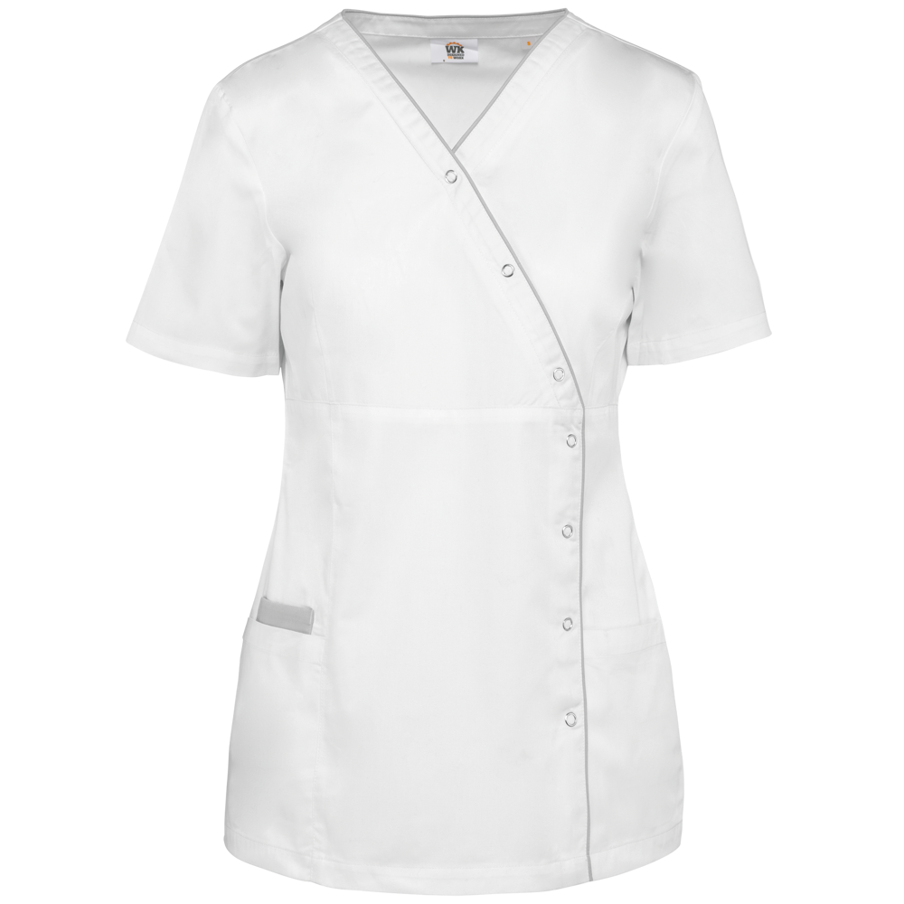 - Damesblouse in polykatoen met drukknopen - White