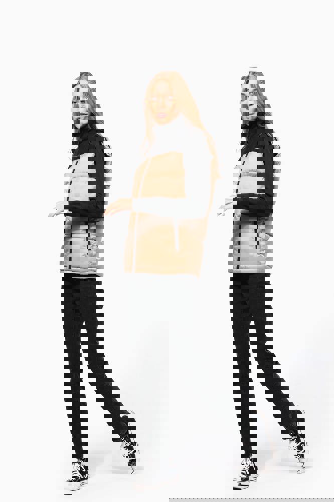 K6162 - Tweekleurige gewatteerde bodywarmer uniseks