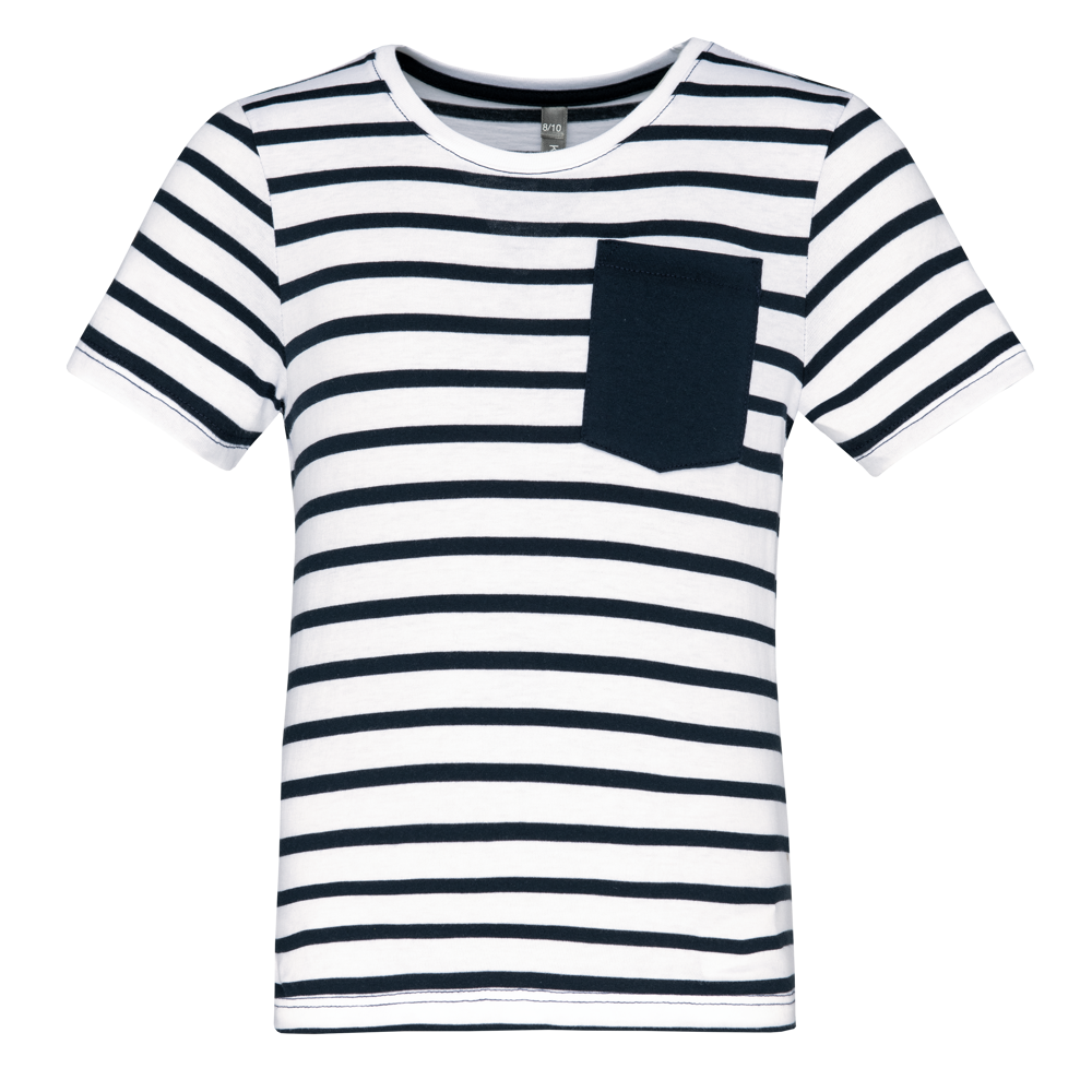 White / Navy Stripes