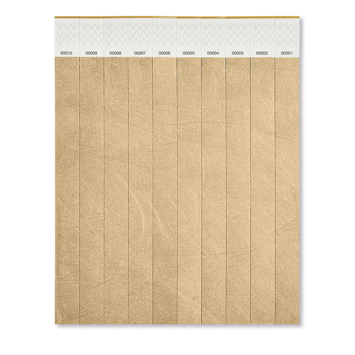  TYVEK - Èèn vel met 10 event armbandjes