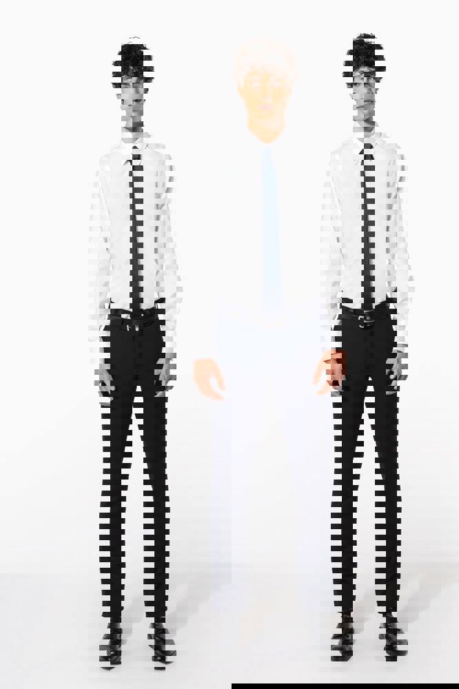 K522C - Getailleerd heren non-iron overhemd lange mouwen