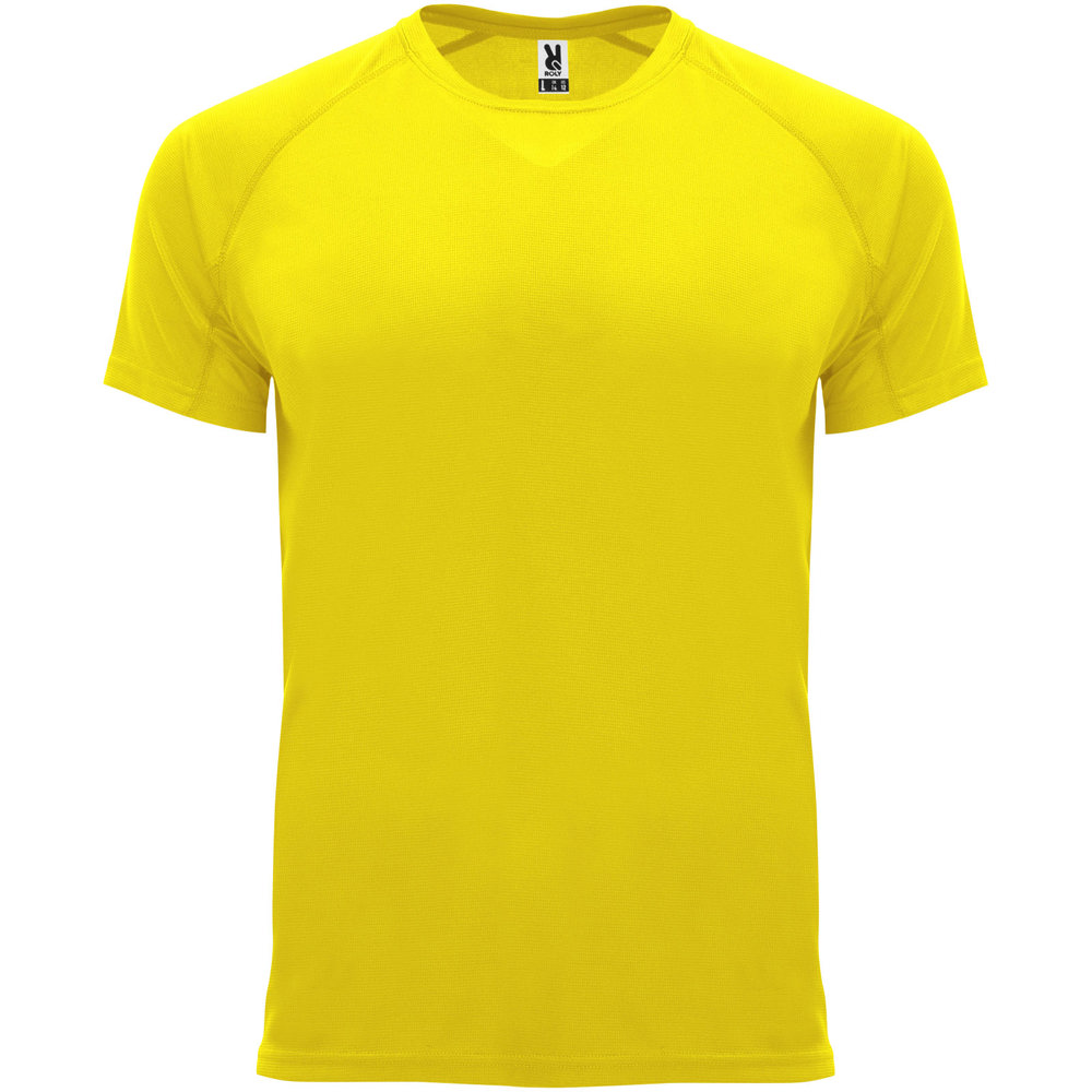 Bahrain 135 g/m² sportshirt met korte mouwen voor heren - geel