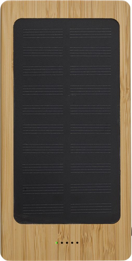 Bamboe powerbank zonne-energie Joan - bamboe
