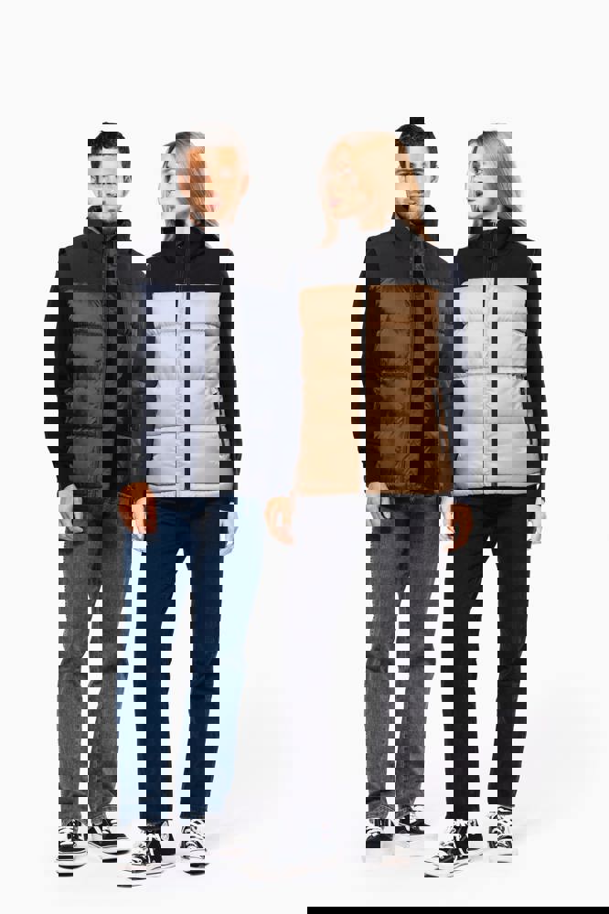 K6162 - Tweekleurige gewatteerde bodywarmer uniseks