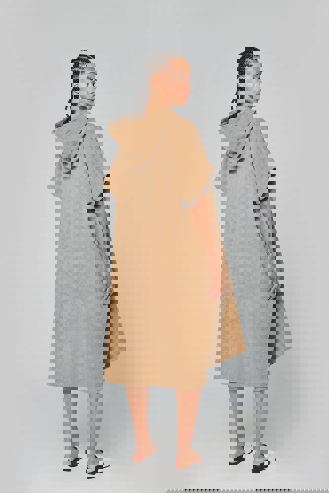 PA581X - Uniseks poncho met capuchon van badstof