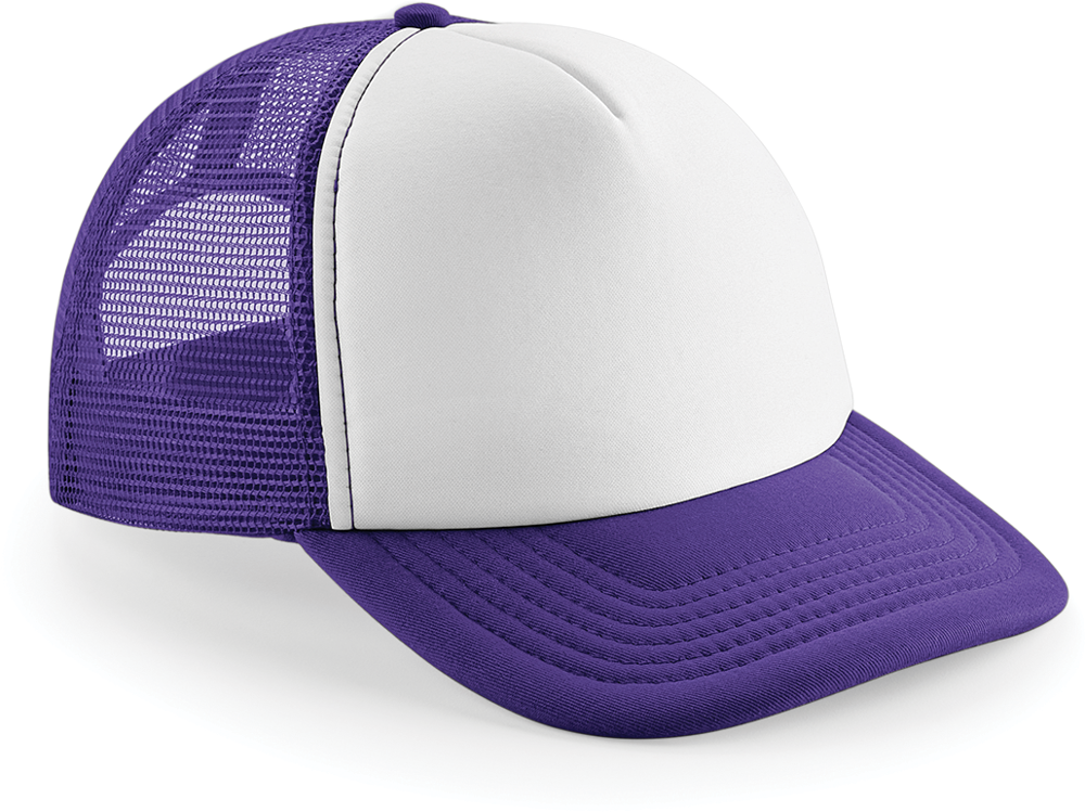 B645 - Vintage Snapback Trucker - Purple / White
