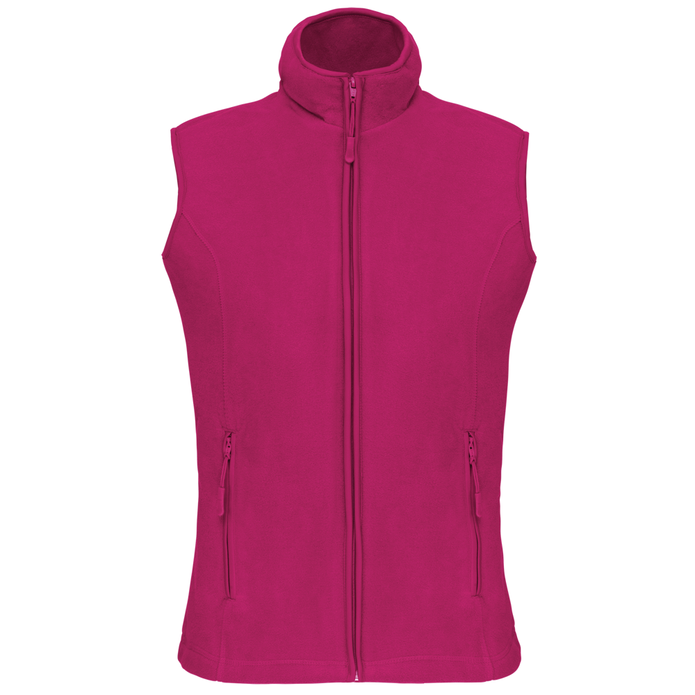 - Bodywarmer van microfleece dames - fuchsia