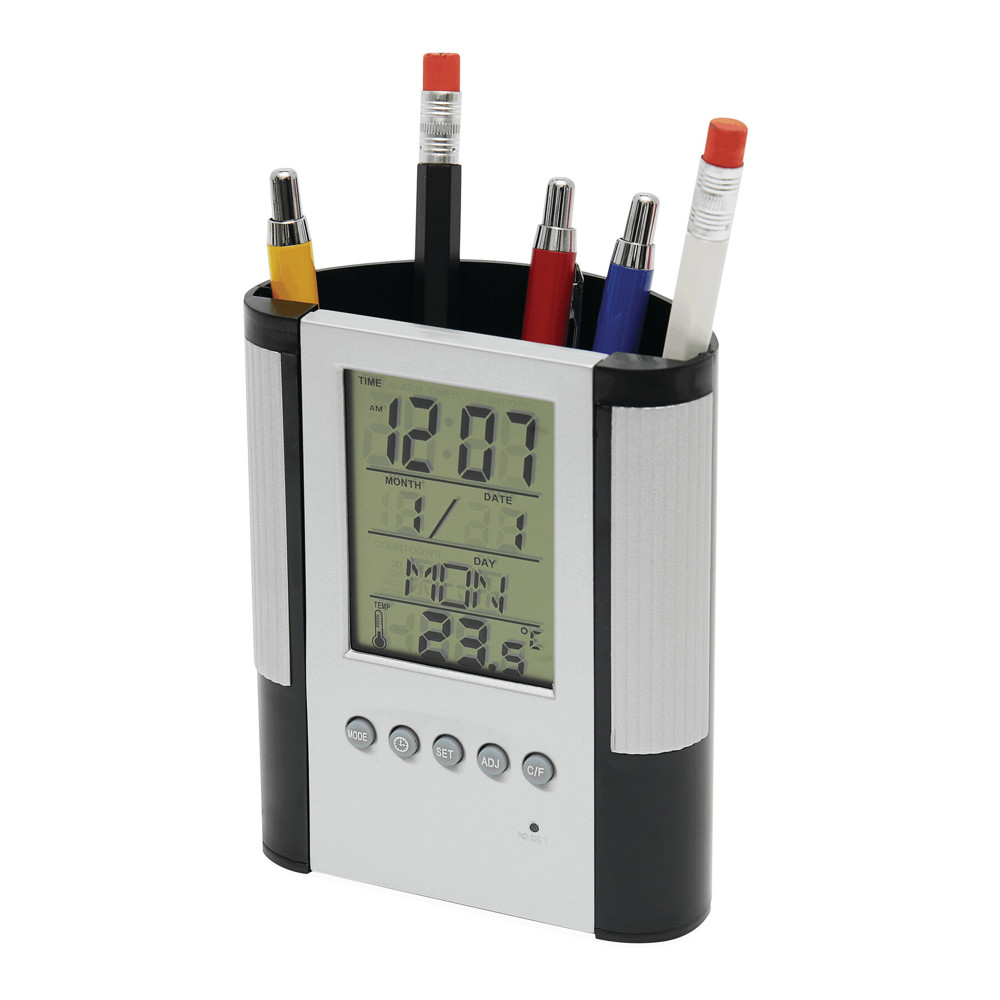 BUTLER - Pennenhouder met LCD alarmklokje
