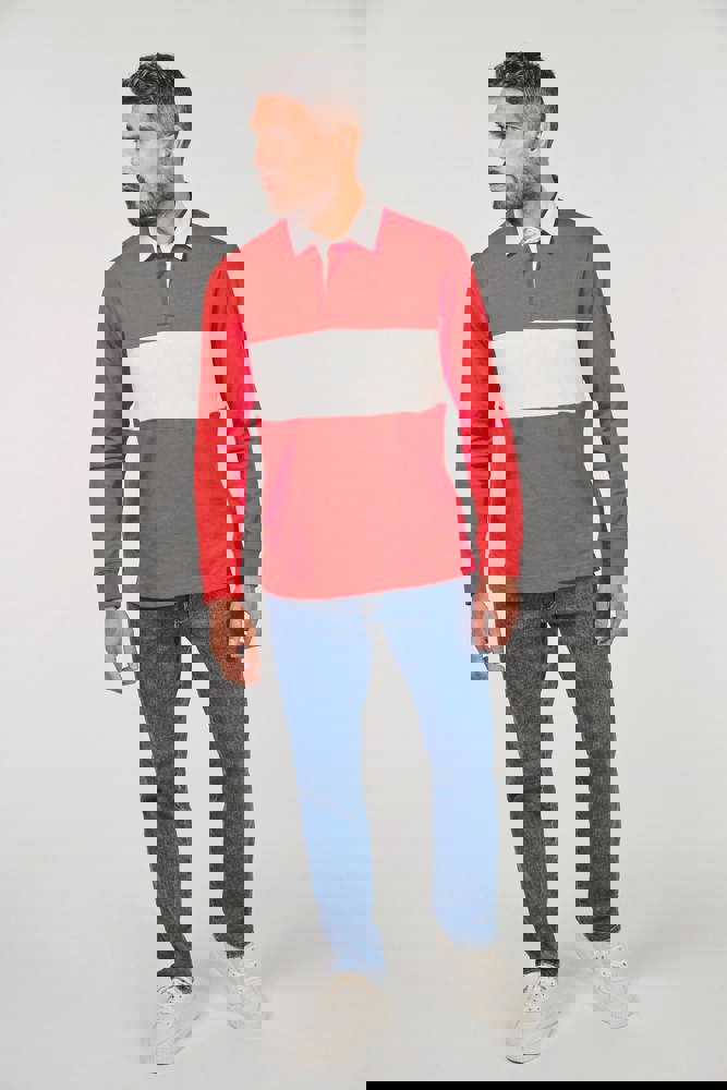 PA429 - Rugbypolo met lange mouwen