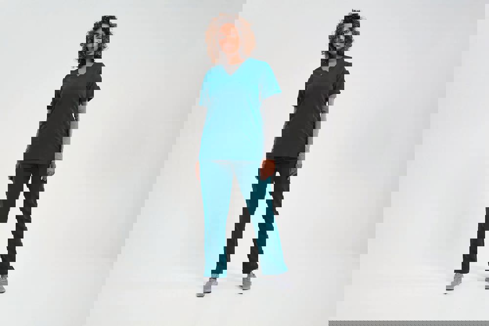 NN310X - Stretch tuniek met korte mouwen voor dames