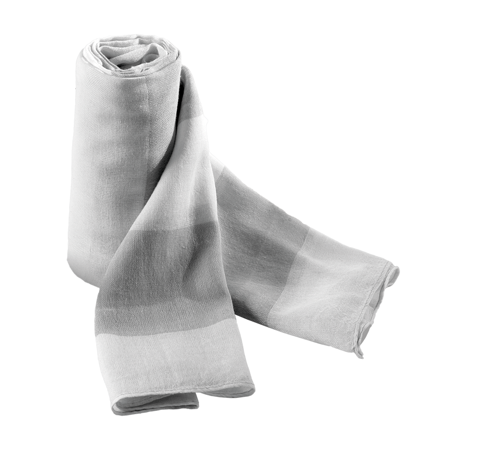 KP067 - Cheche - Sjaal - Light Grey / White