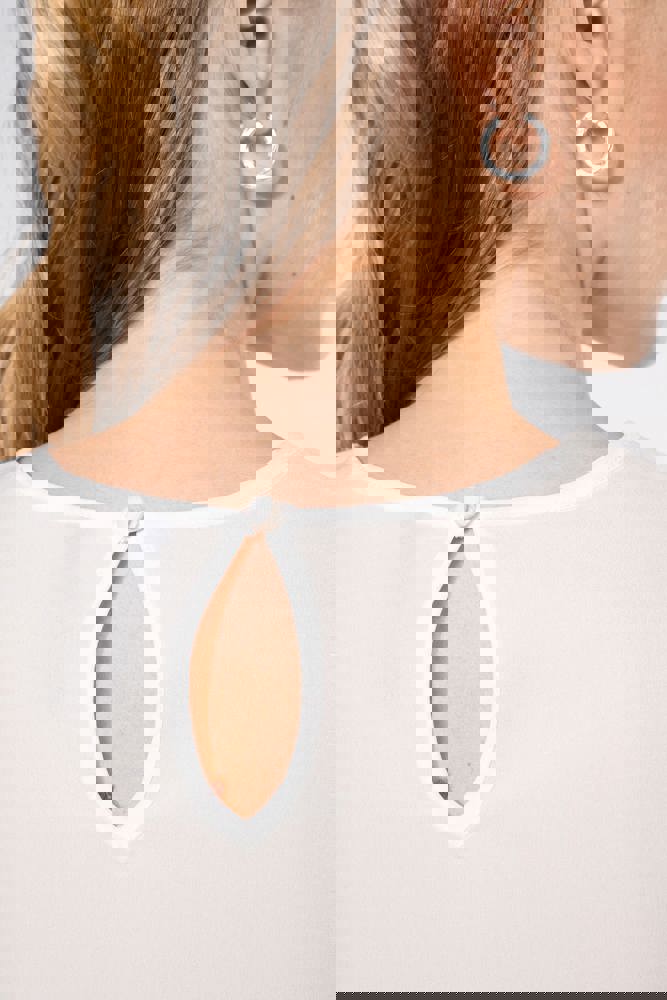 K5002 - Damesblouse in crêpe met korte mouwen