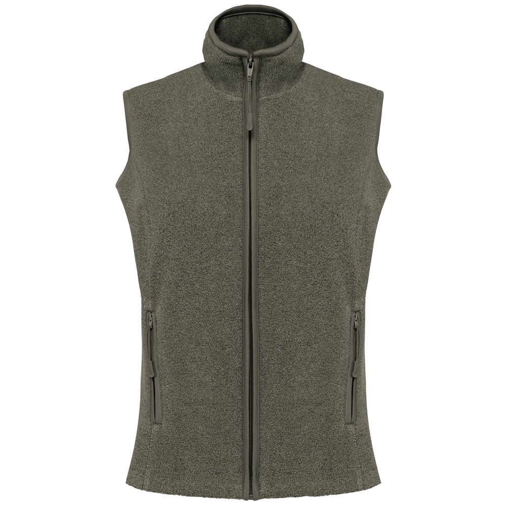 - Bodywarmer van microfleece dames - Green Marble Heather