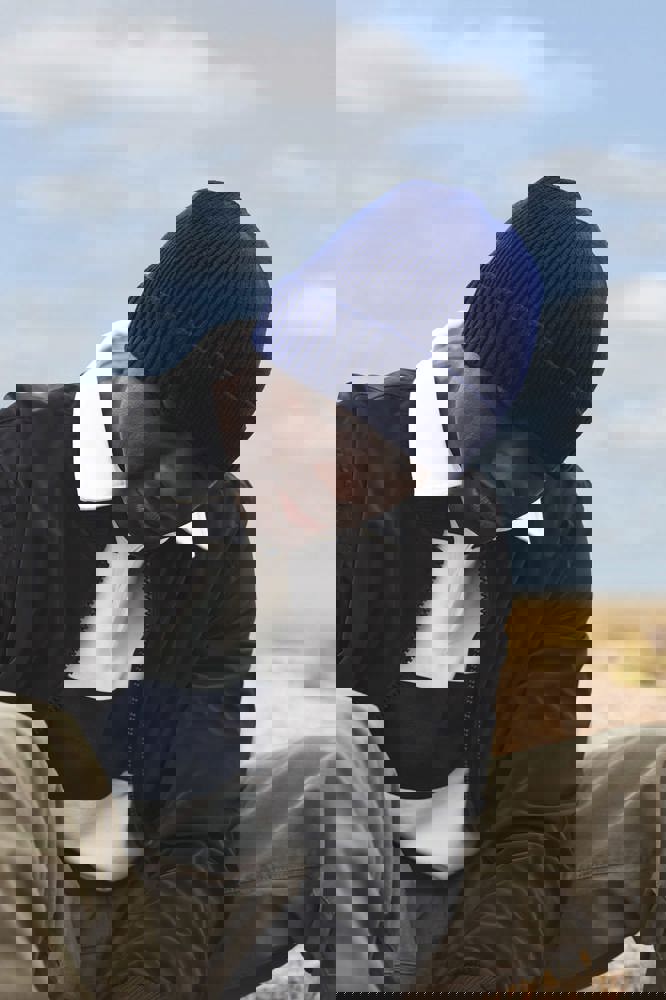 B438N - Biologisch katoenen muts met technische patch