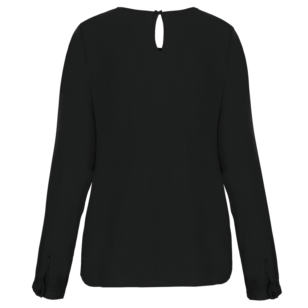 K5003 - Damesblouse in crêpe met lange mouwen