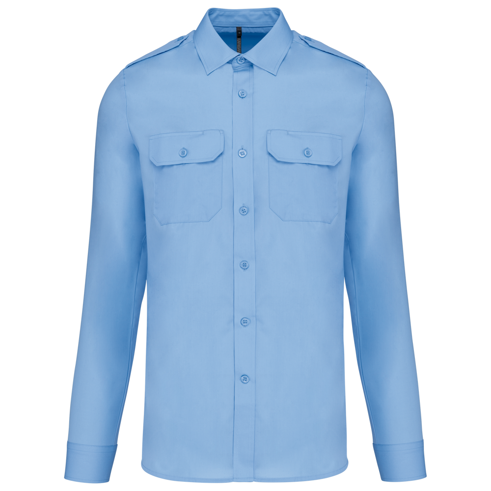 K505 - Herenpilootoverhemd lange mouwen - Sky Blue