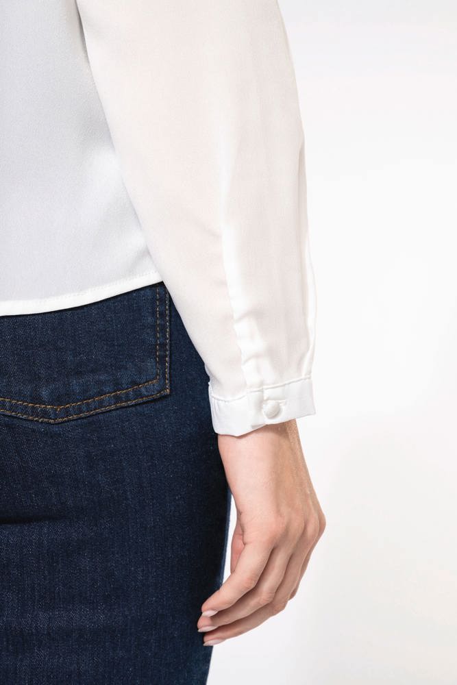 K5003 - Damesblouse in crêpe met lange mouwen